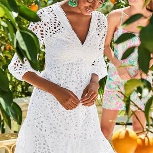 NWT Lucinda Dress in White Eyelet size 12
